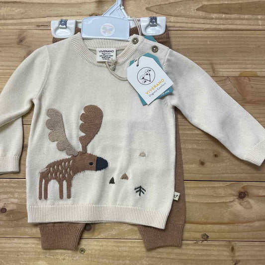 NEW! VIVERANO MOOSE 2PC 3-6 MOS