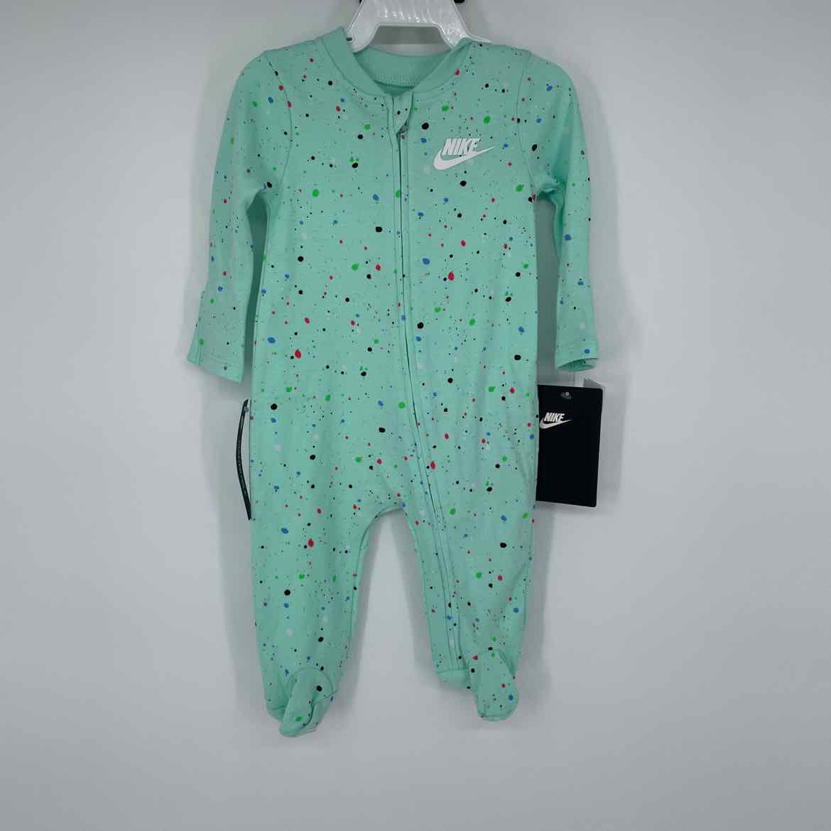 NEW! AQUA SPLATTER SLEEPER 3 MOS