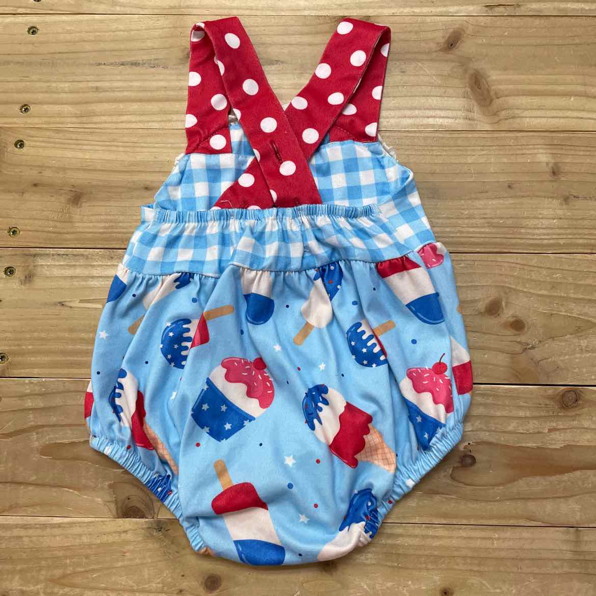 PATRIOTIC  BUBBLE 3-6 MOS