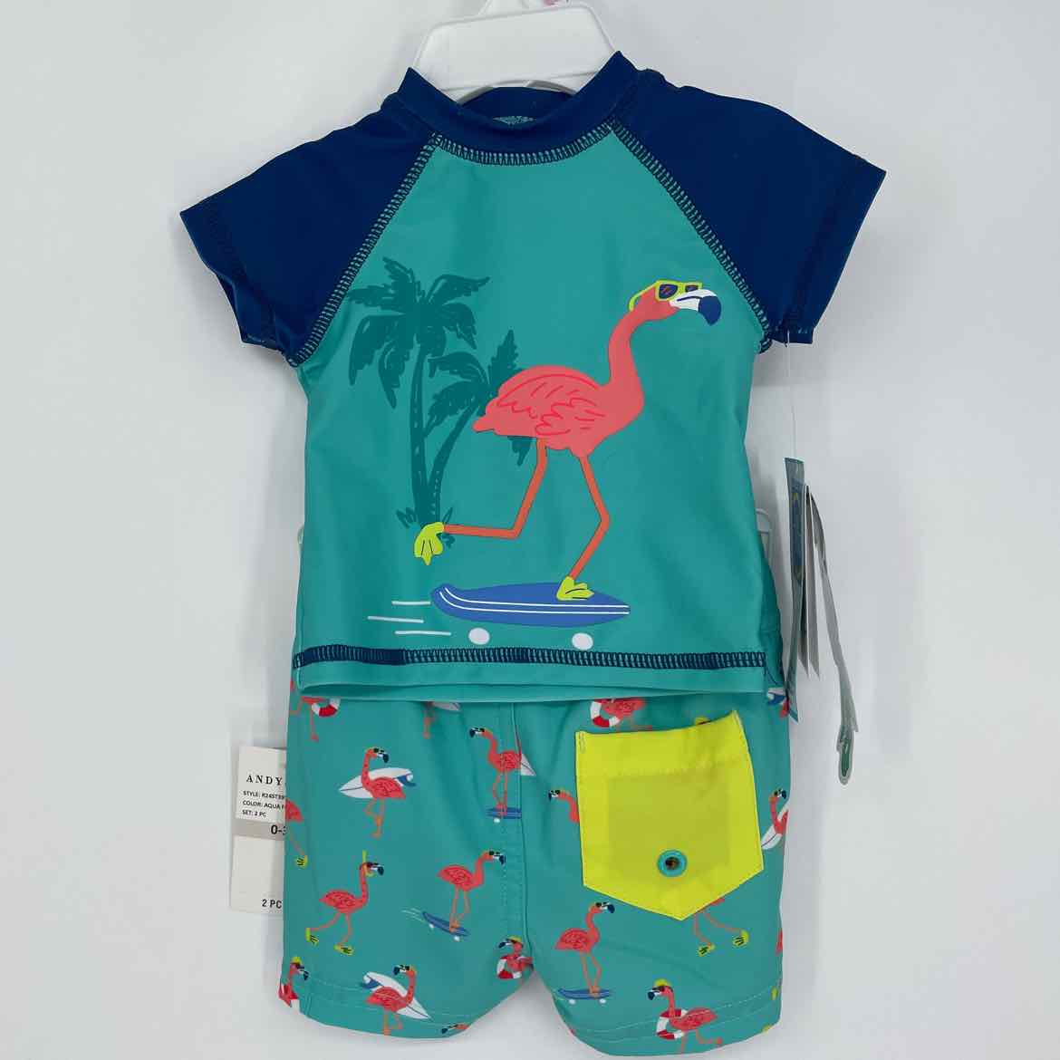 NEW! ANDY & EVAN 2PC SWIM 0-3 MONTHS