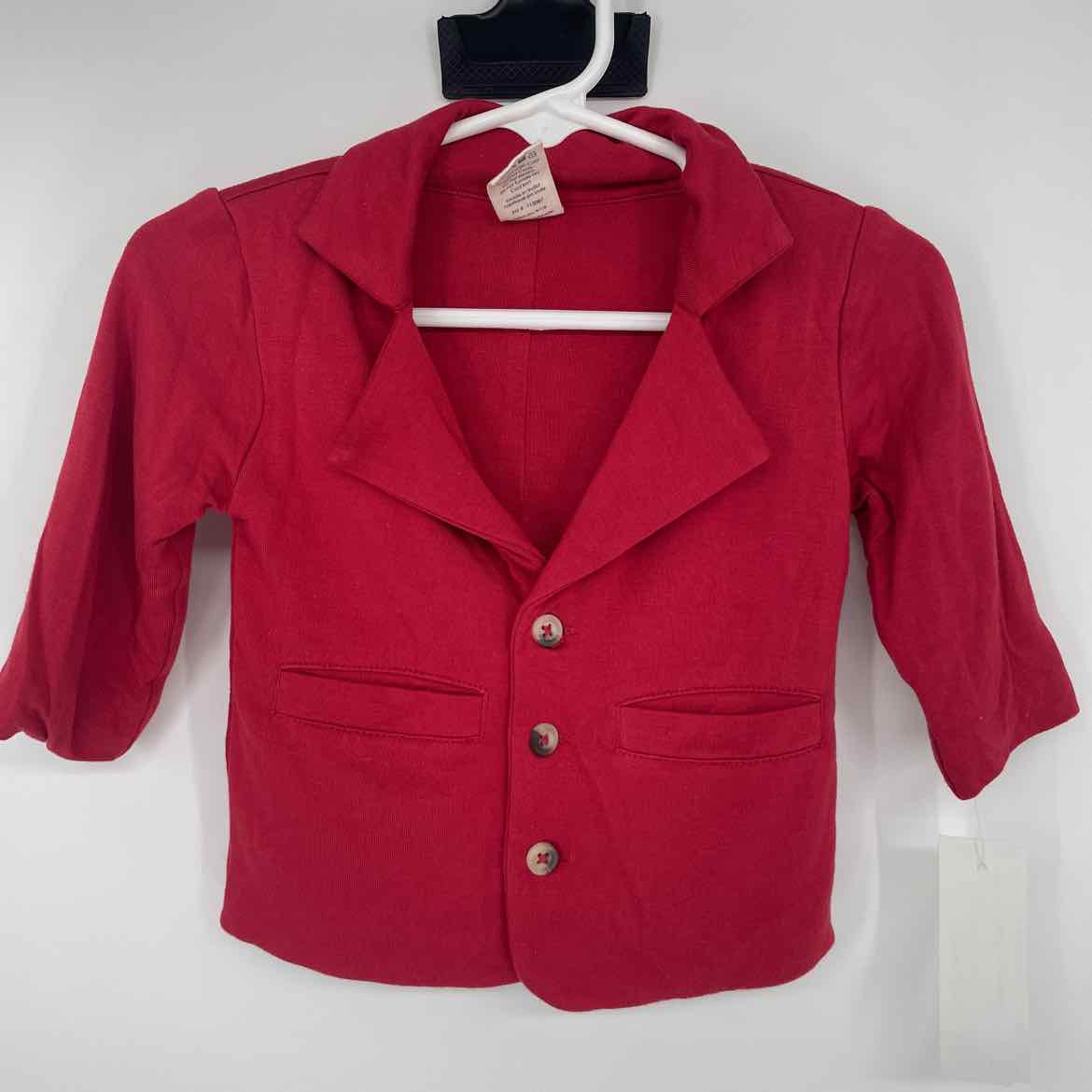KATE QUINN RED BAMBOO COAT 3-6 MOS