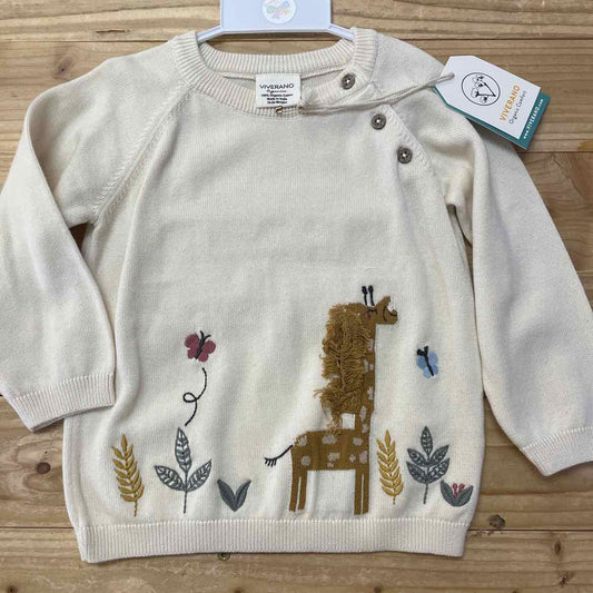 NEW! VIVERANO GIRAFFE SWEATER 18-24 MOS