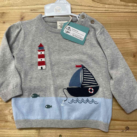NEW! VIVERANO SAILBOAT SWEATER 18-24 MOS