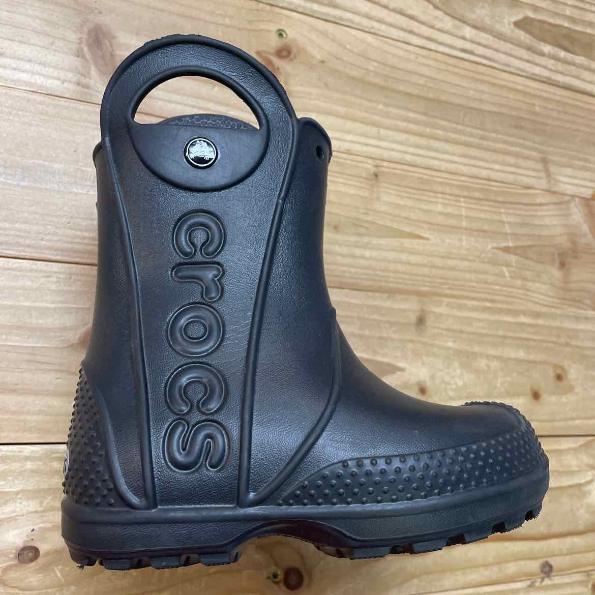 CROCS BLACK BOOTS C9