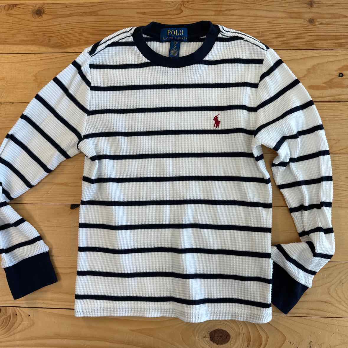 RALPH LAUREN STRIPED WAFFLE SHIRT 8