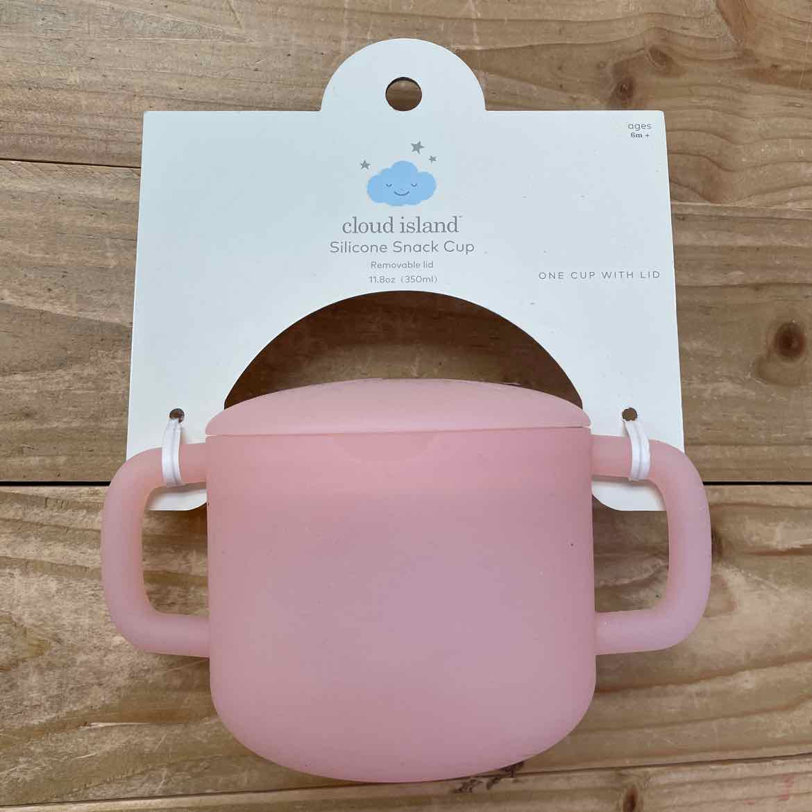 NEW! CLOUD ISLAND SILICONE SNACK CUP PINK