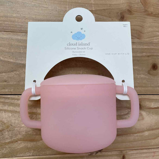 NEW! CLOUD ISLAND SILICONE SNACK CUP PINK