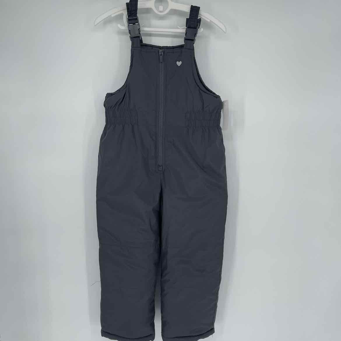 CARTER'S GREY SNOW BIBS 5-6