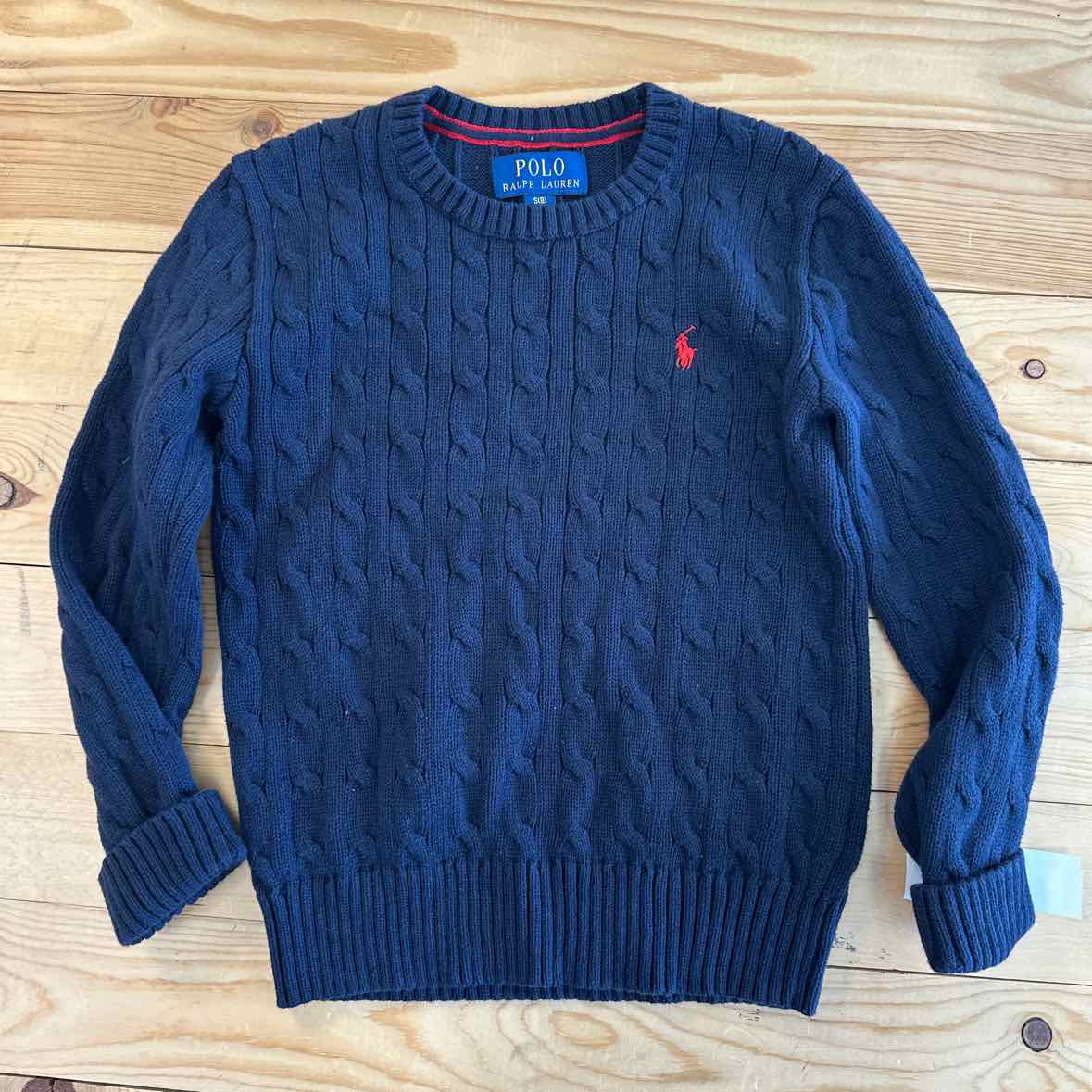 RALPH LAUREN NAVY CABLE KNIT SWEATER 8