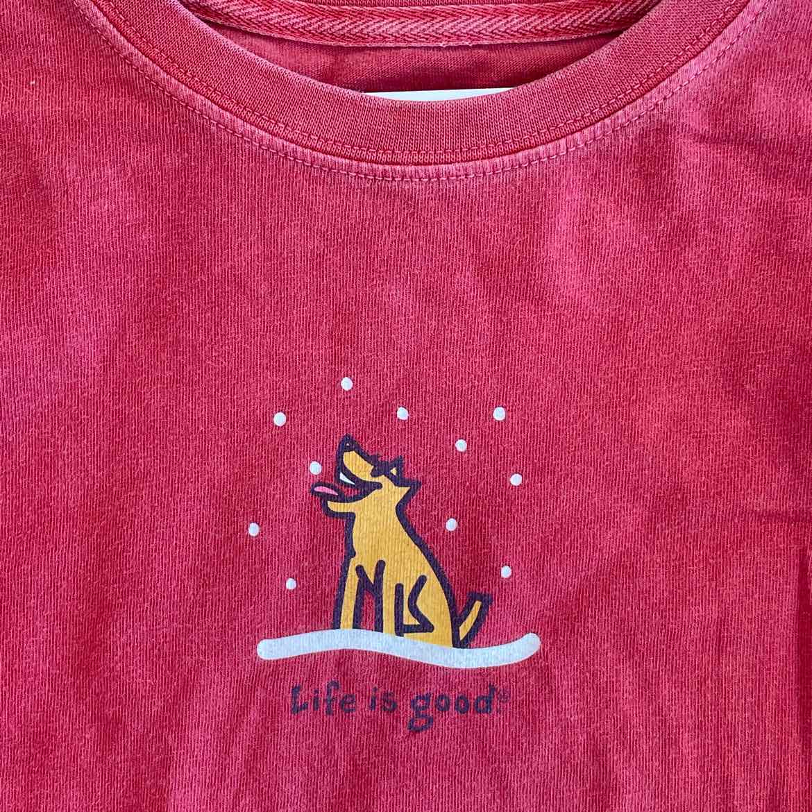 LIFE IS GOOD RED DOG SHIRT 5