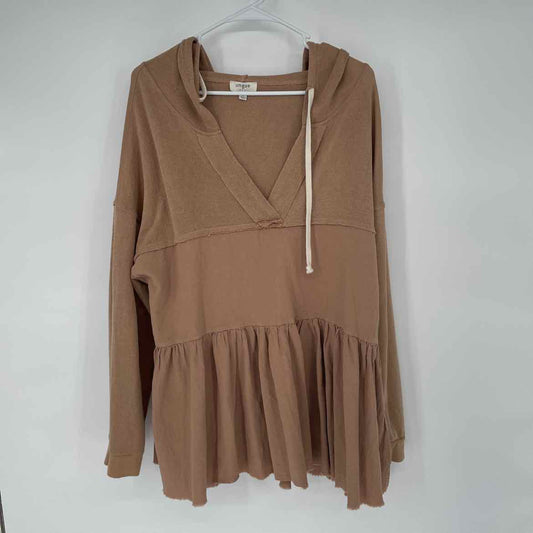 UMGEE BROWN HOODED TOP L