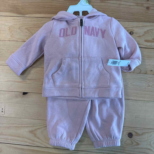 NEW! OLD NAVY PINK SWEATSUIT 3-6 MOS