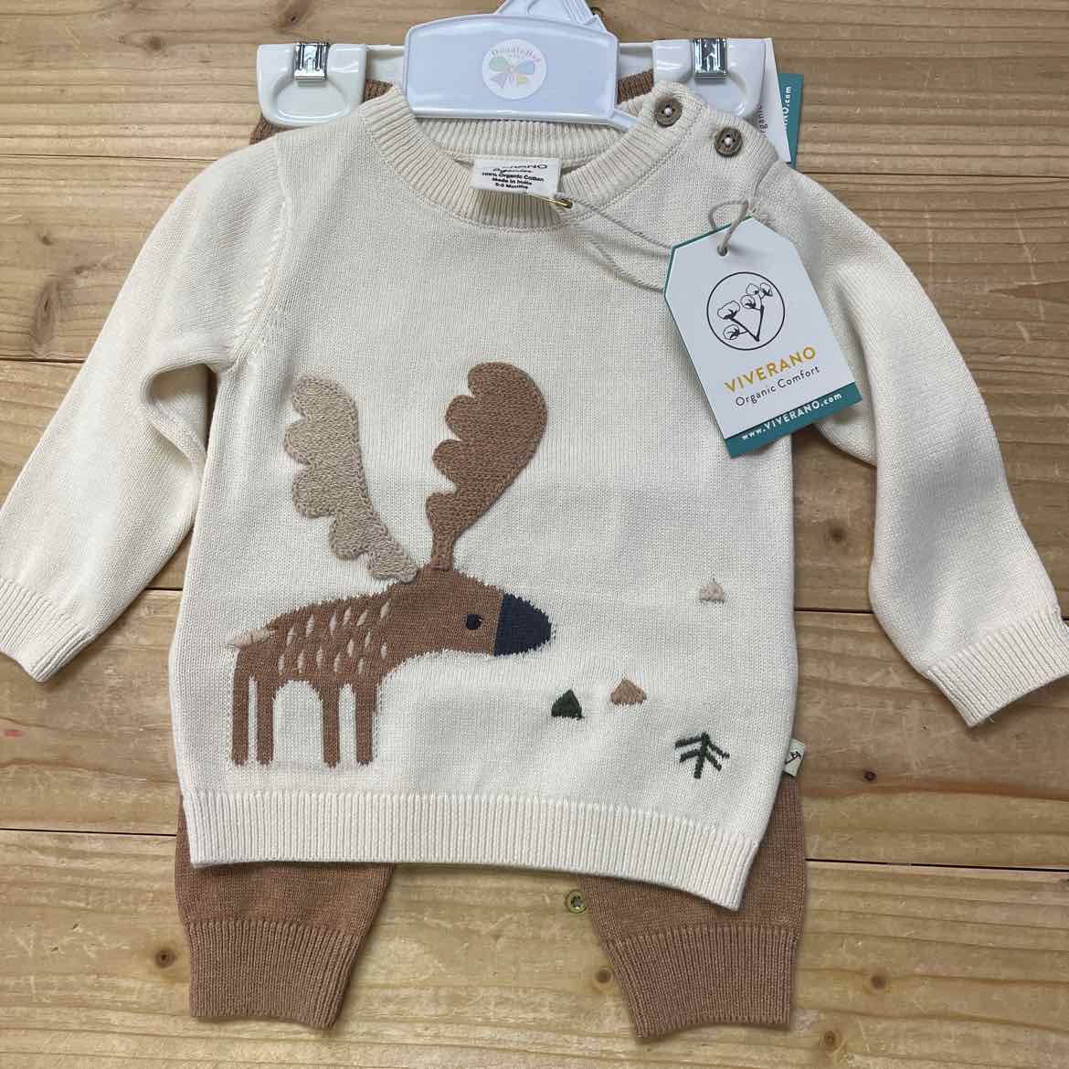 NEW! VIVERANO MOOSE 2PC 0-3 MOS