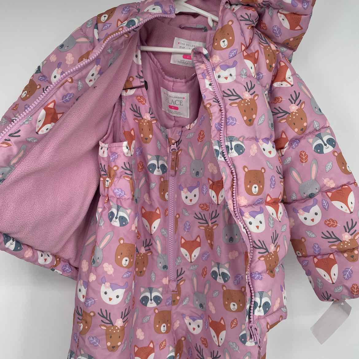 TCP PINK ANIMAL SNOW BIB/COAT SET 4T