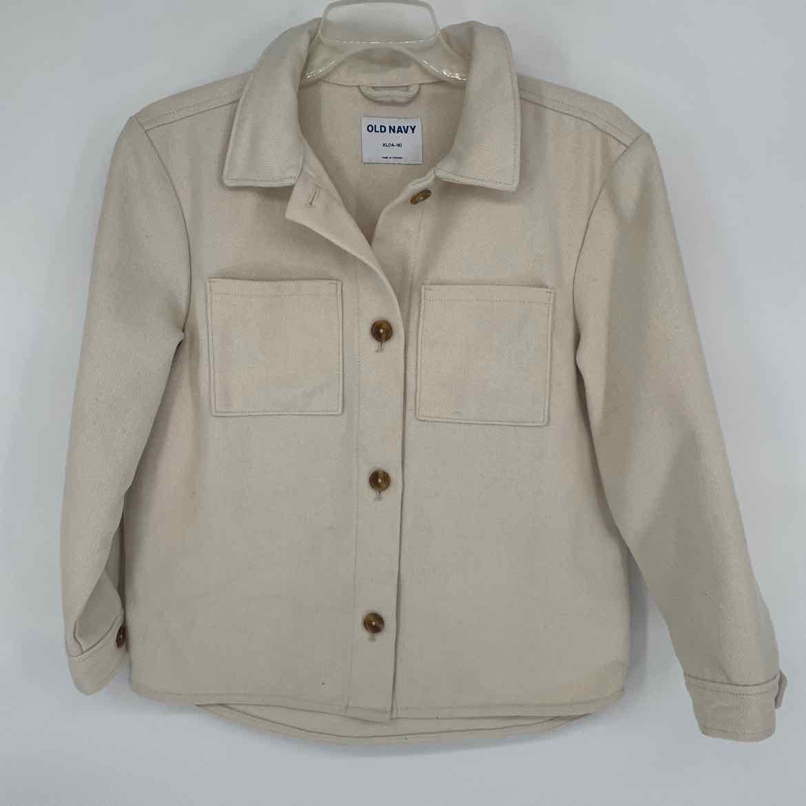 OLD NAVY CREAM SHACKET XL