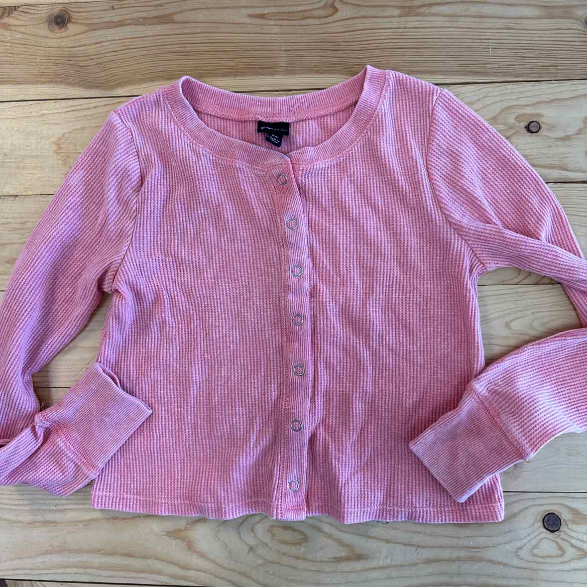 ART CLASS PINK CROPPED WAFFLE SHIRT 8