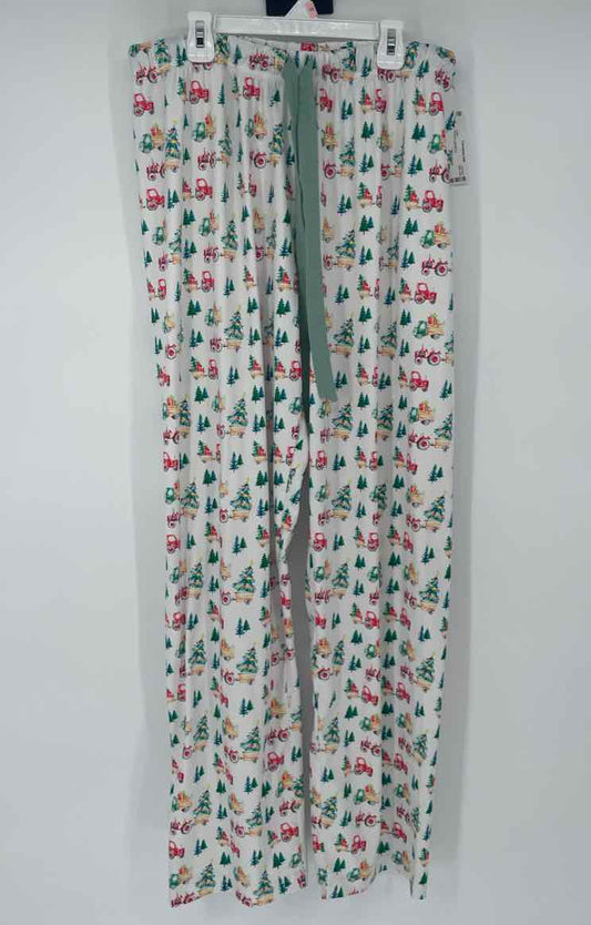 SAVING GRACE SMOCKS CHRISTMAS PAJAMA PANTS L WOMENS