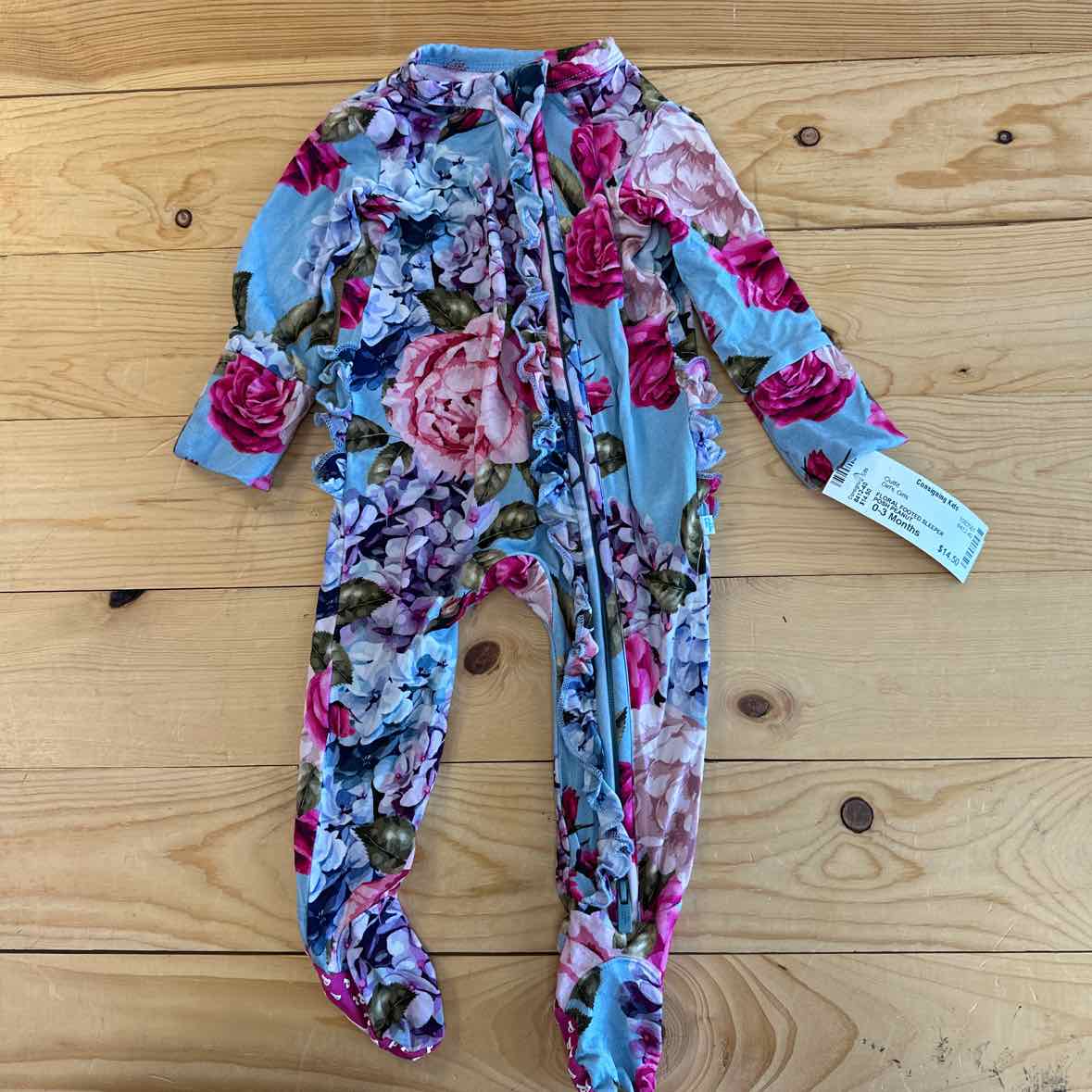 POSH PEANUT BAMBOO FOOTED SLEEPER 0-3 MOS