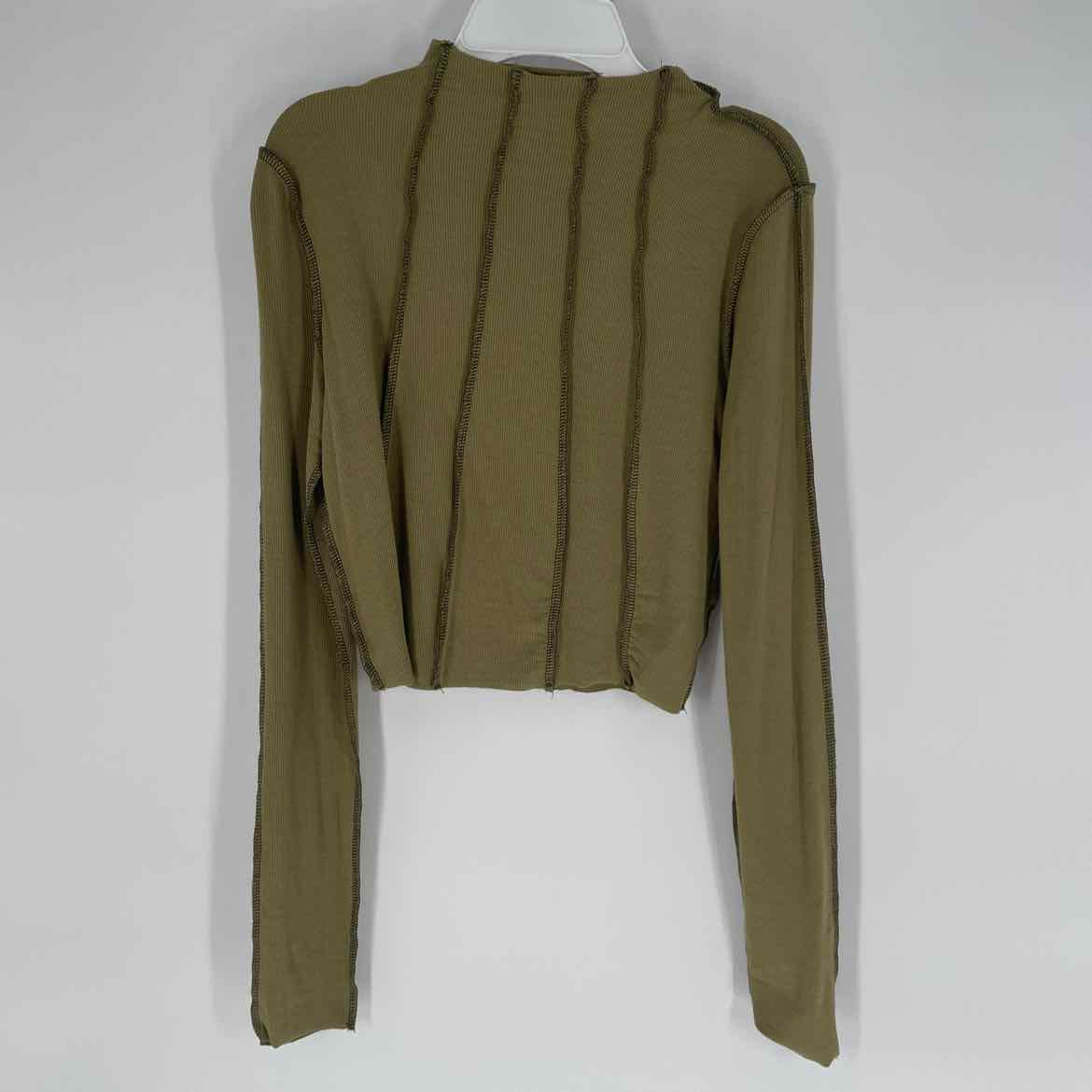 MIMOSA GREEN RIBBED SHIRT L