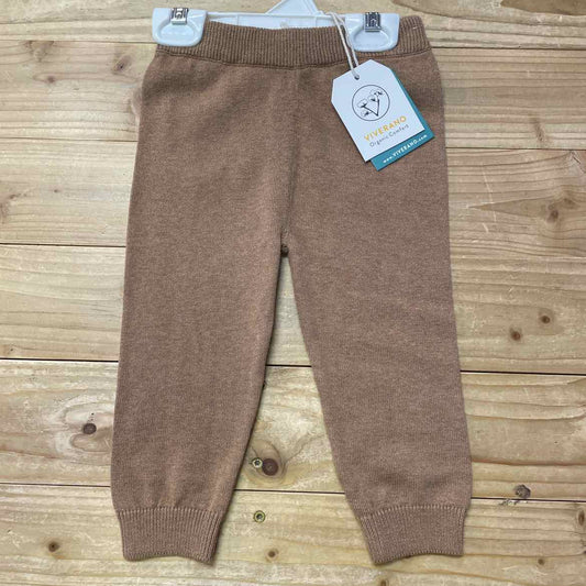 NEW! VIVERANO BROWN SWEATER KNIT PANTS 12-18 MOS