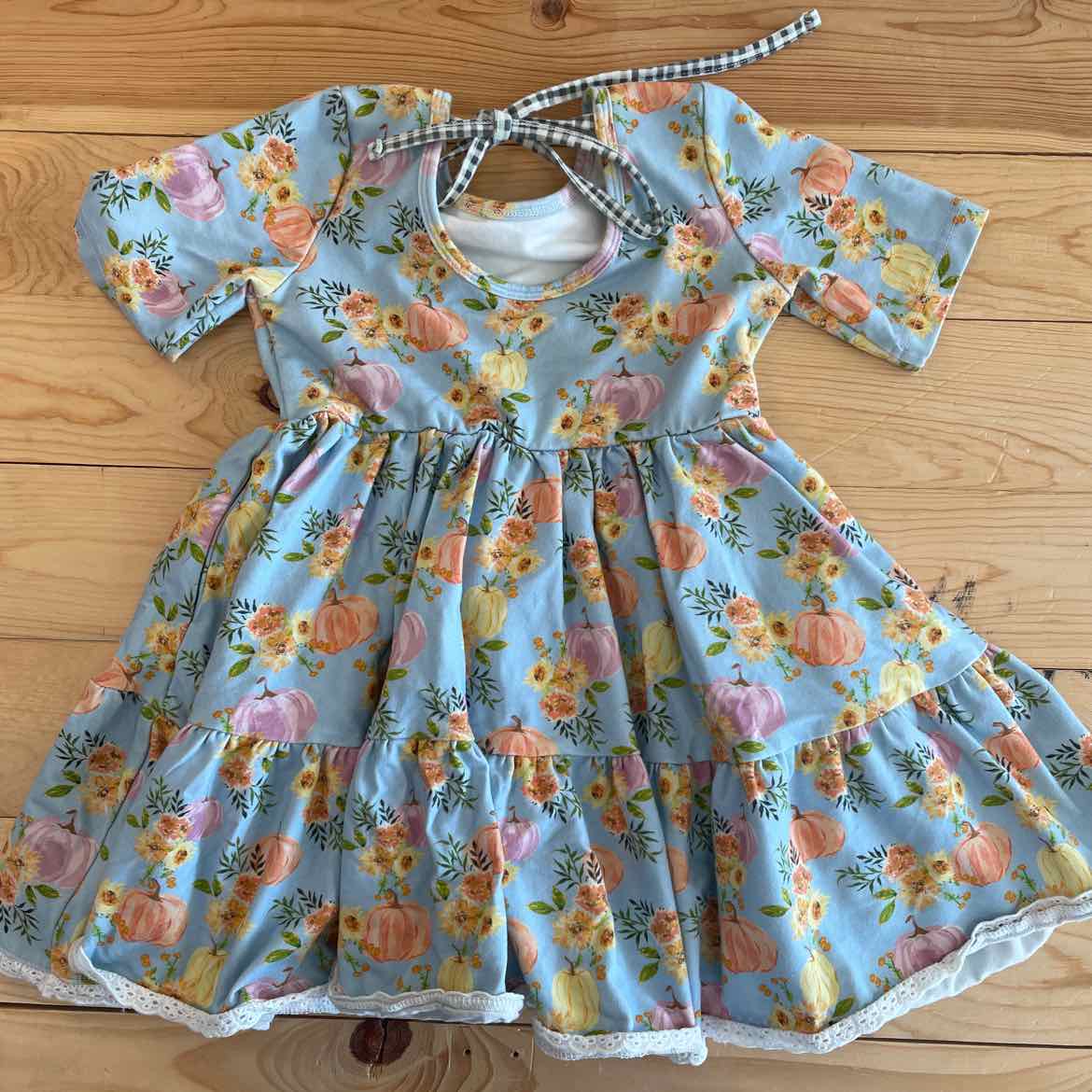 LOVE + GROW PUMPKIN DRESS 4T