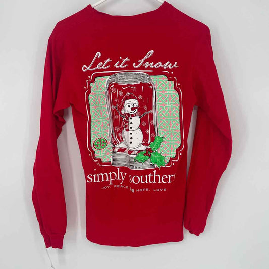 SIMPLY SOUTHERN CHRISTMAS SHIRT S WOMENS