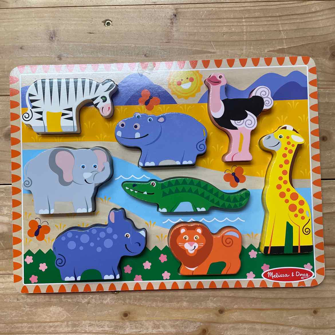 MELISSA & DOUG WOODEN CHUNKY PUZZLE