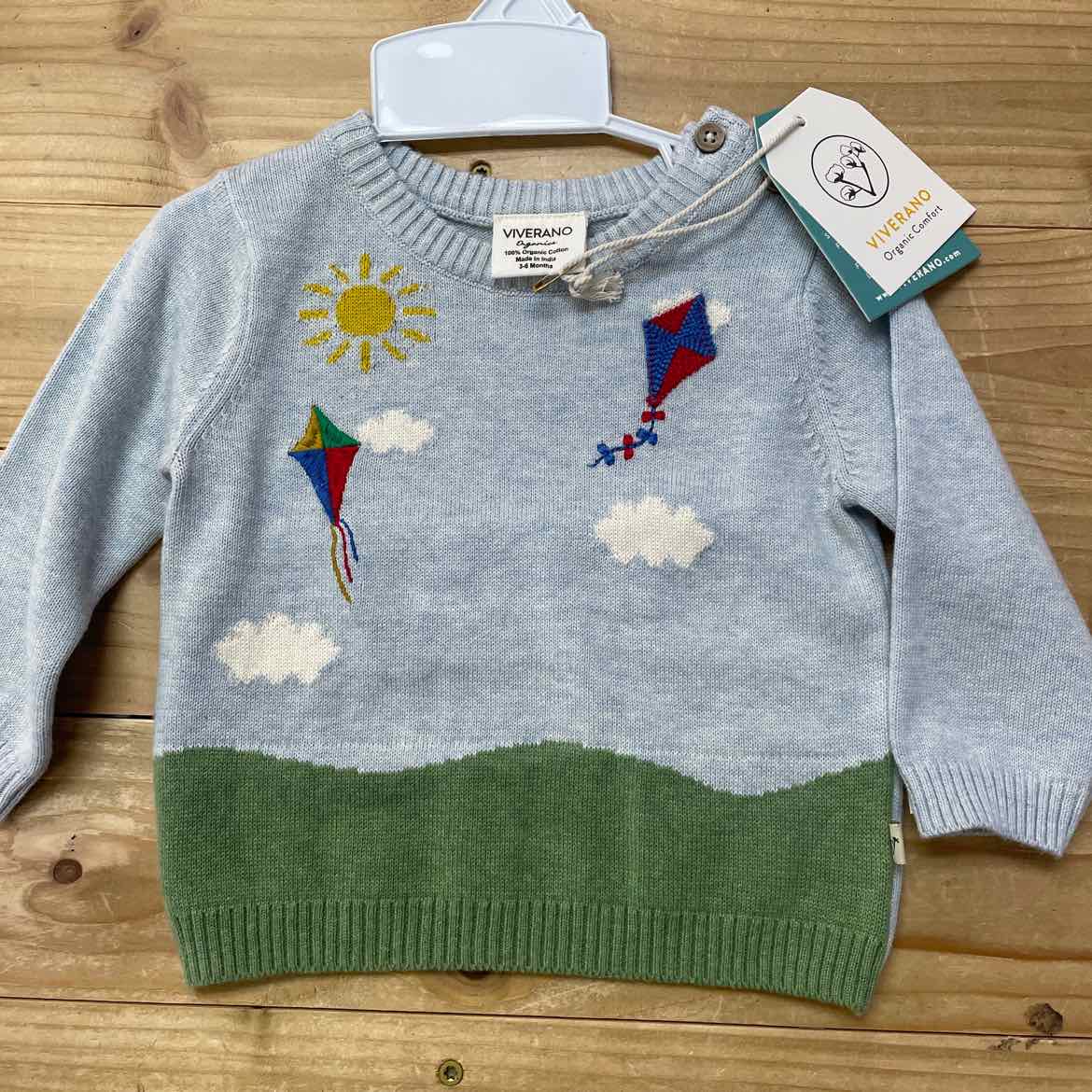 NEW! VIVERANO KITE SWEATER 3-6 MOS