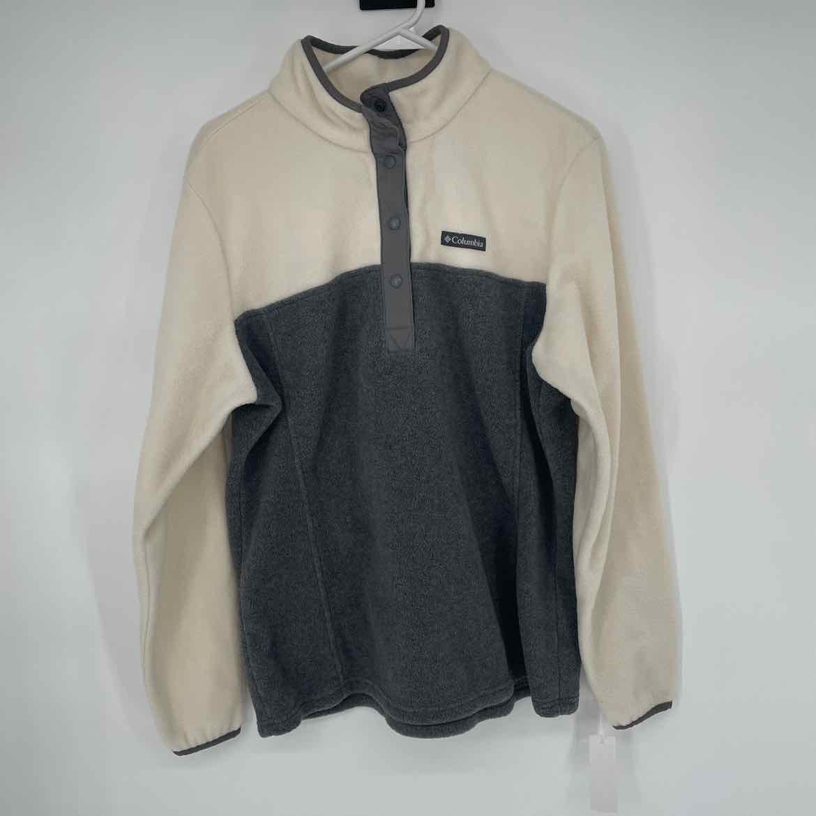 COLUMBIA GREY FLEECE PULLOVER XL