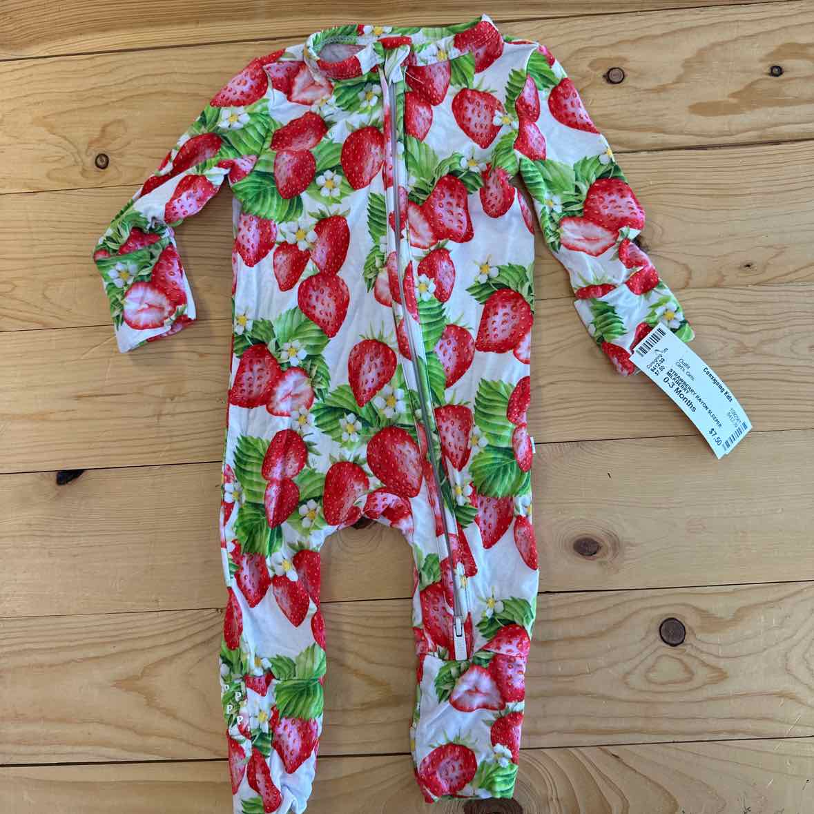 MILKBERRY STRAWBERRY SLEEPER 0-3 MOS