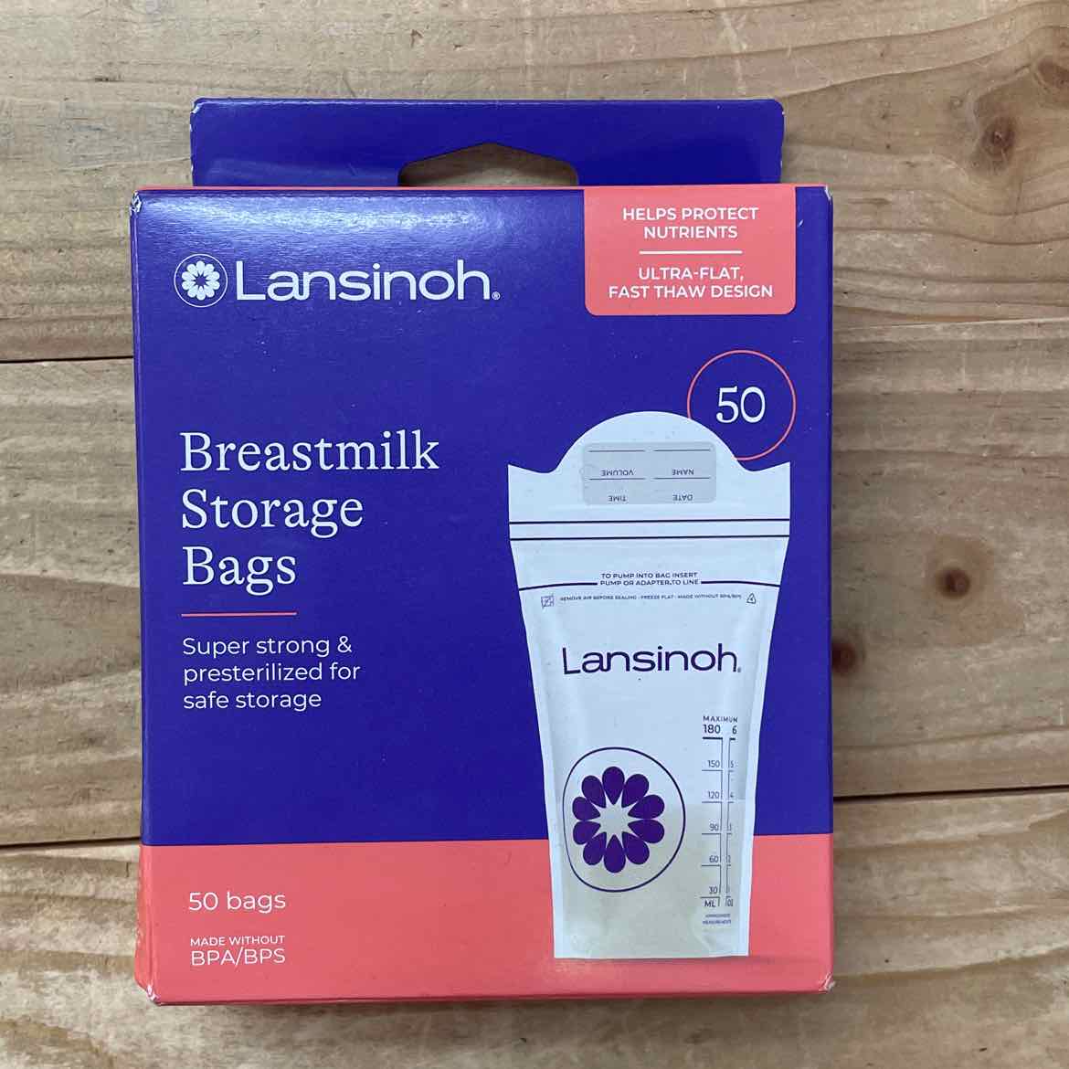 NEW! LANSINOH BREASTMILK STORAGE BAGS 50 CT