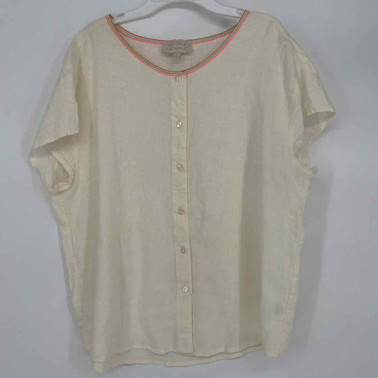 CREAM LINEN BLOUSE S