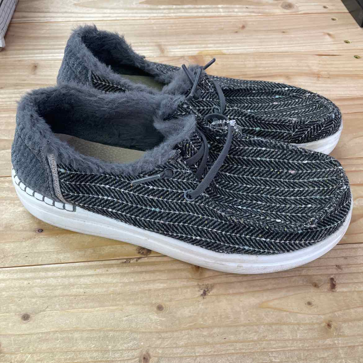 WENDY RISE BLACK HERRINGBONE 7 WOMENS