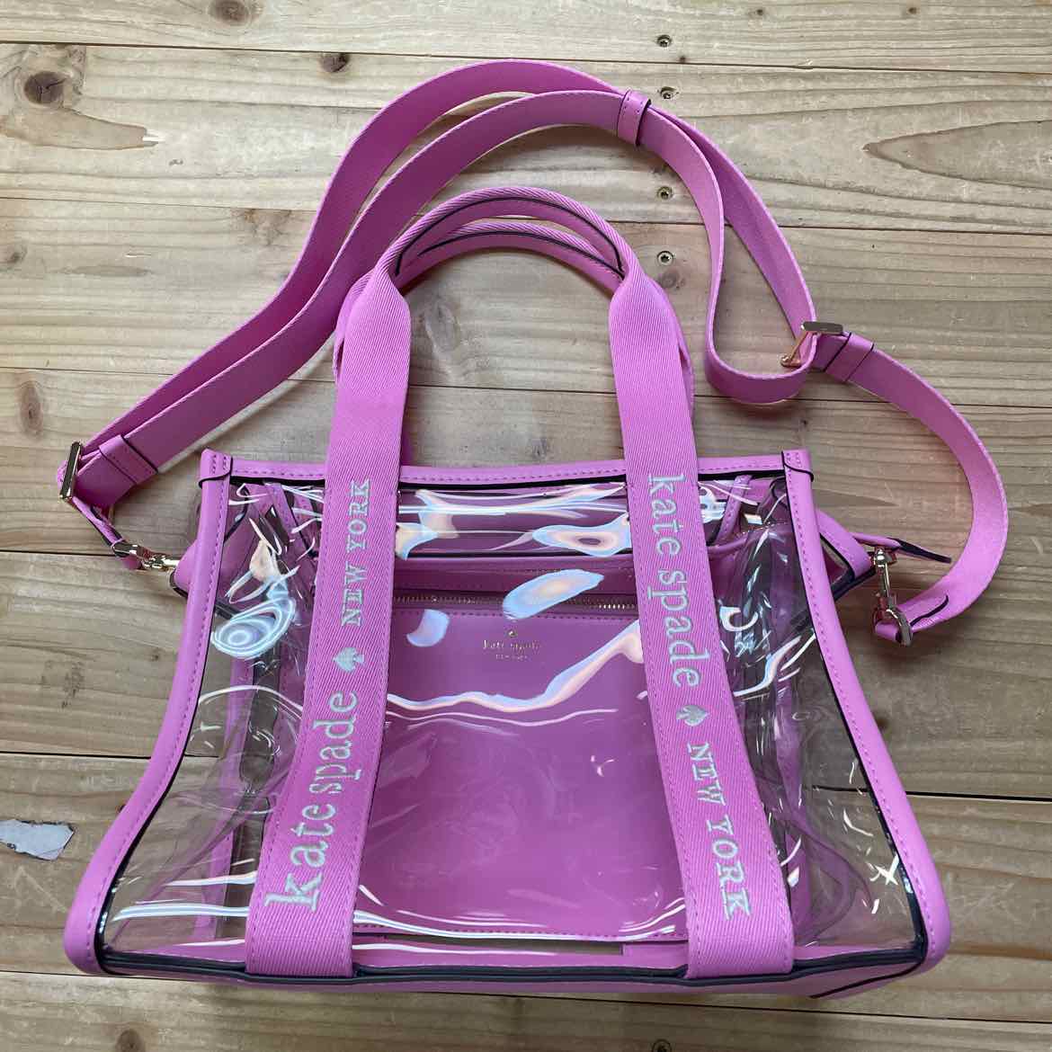 KATE SPADE CLEAR/PINK PURSE