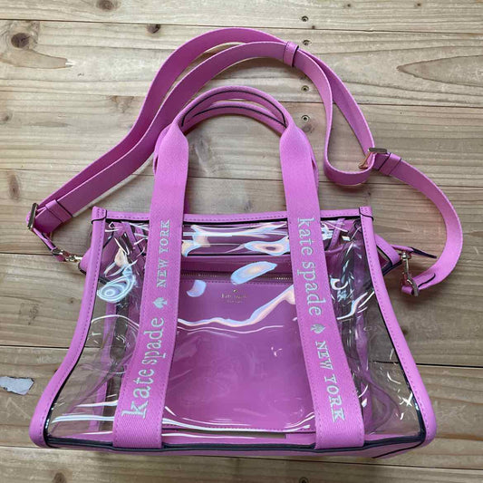 KATE SPADE CLEAR/PINK PURSE