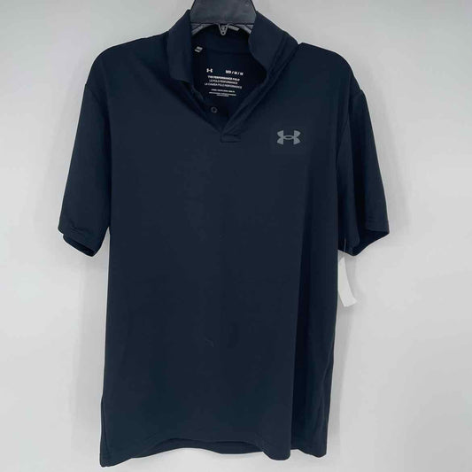 UNDER ARMOUR BLACK POLO SHIRT M MENS