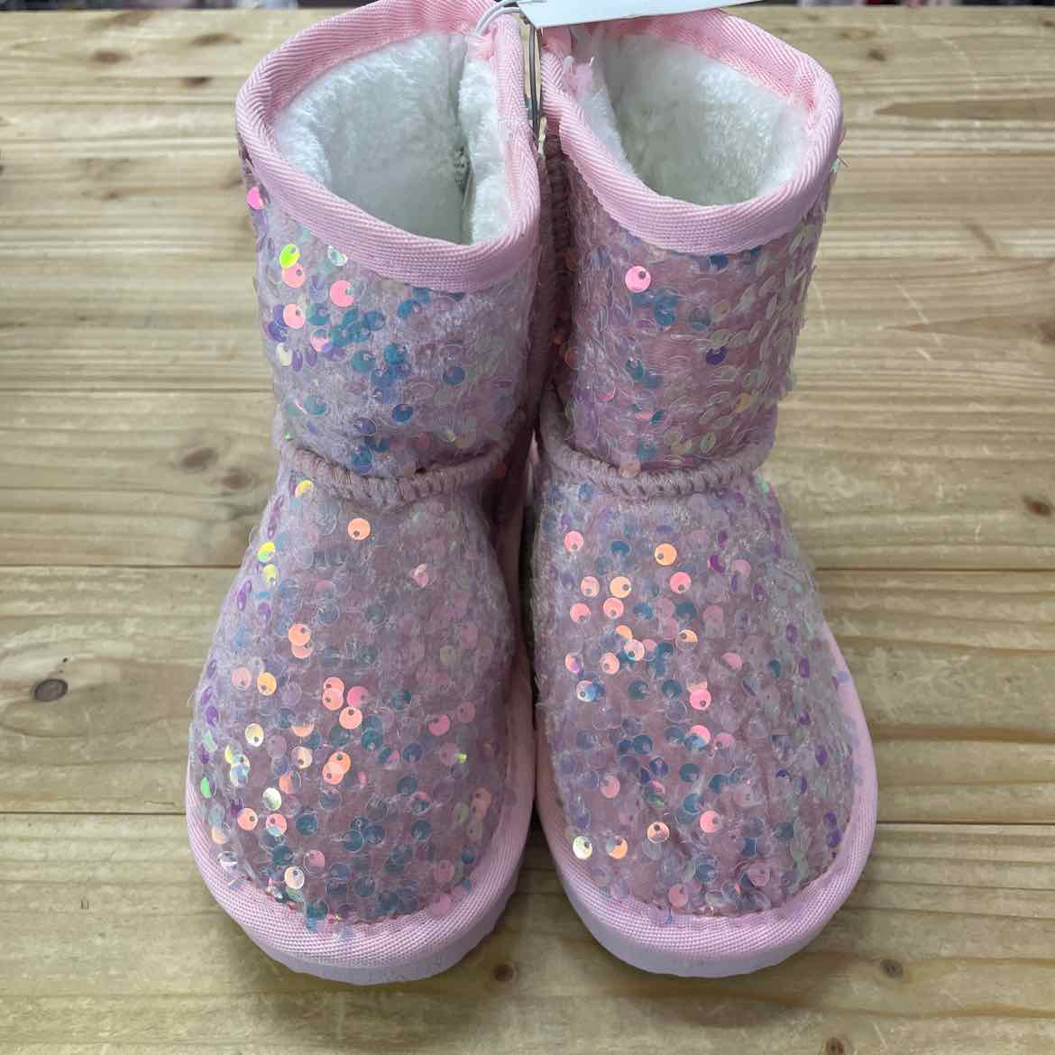 NEW! PINK SEQUIN BOOTS 11
