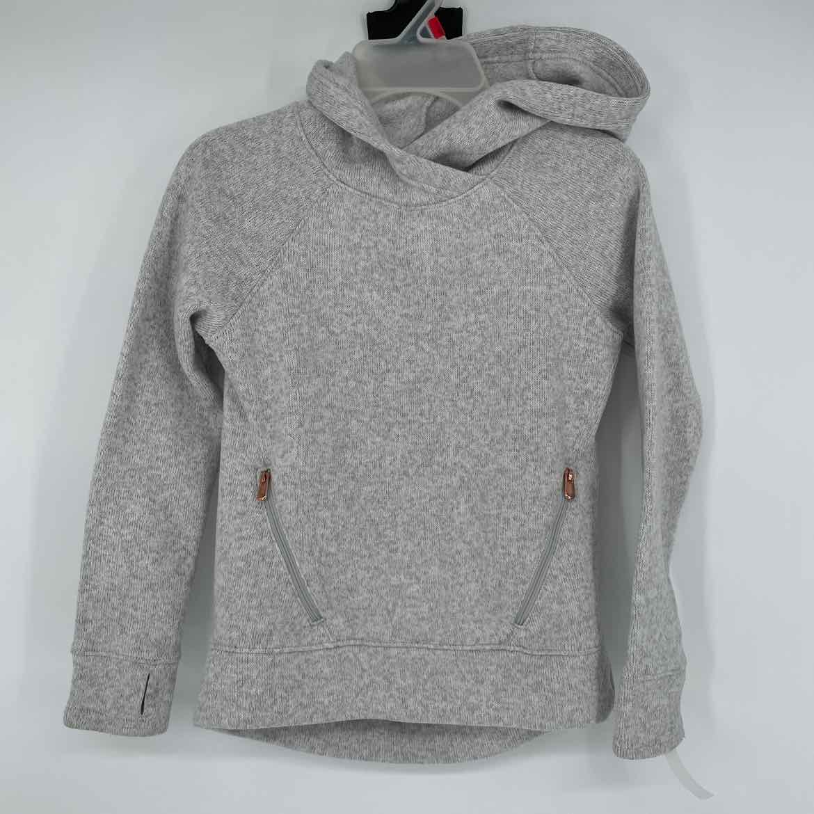 OLD NAVY GRAY HOODED FLEECE SHIRT 6-7