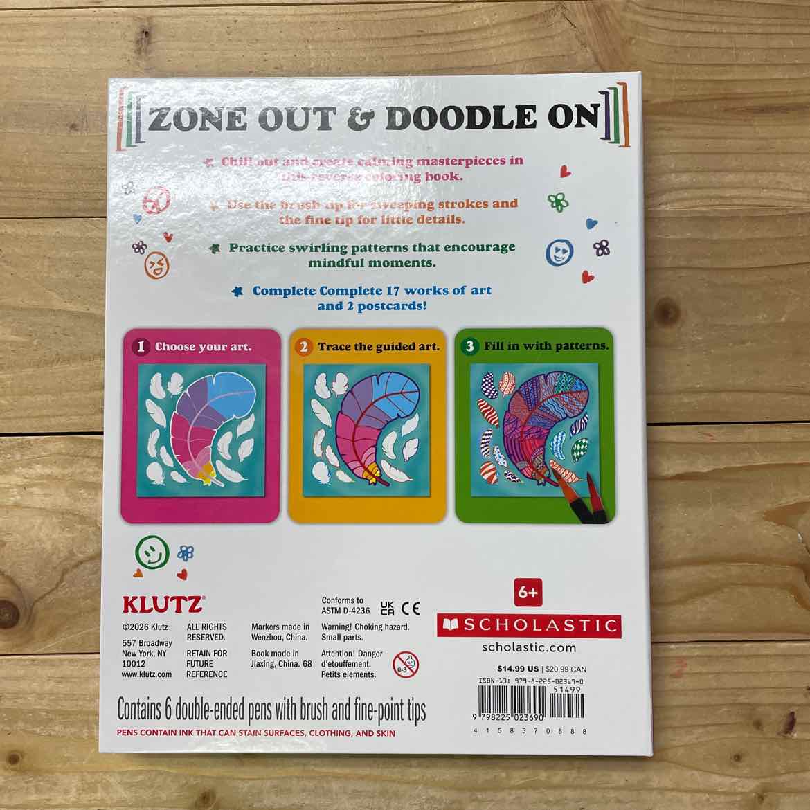 NEW! KLUTZ PRESS BRUSH PEN COLOR & DOODLE