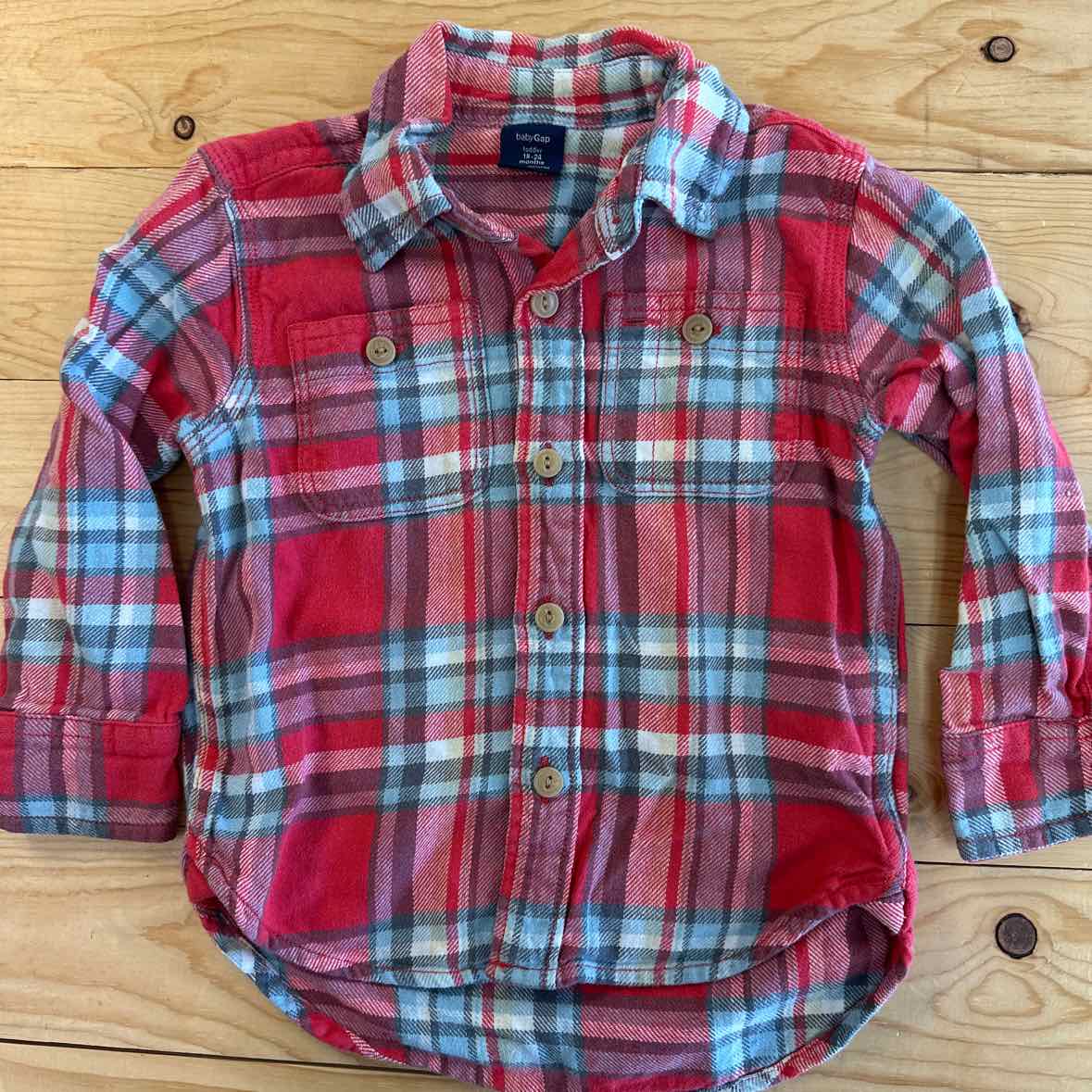 GAP FLANNEL SHIRT 18-24 MOS