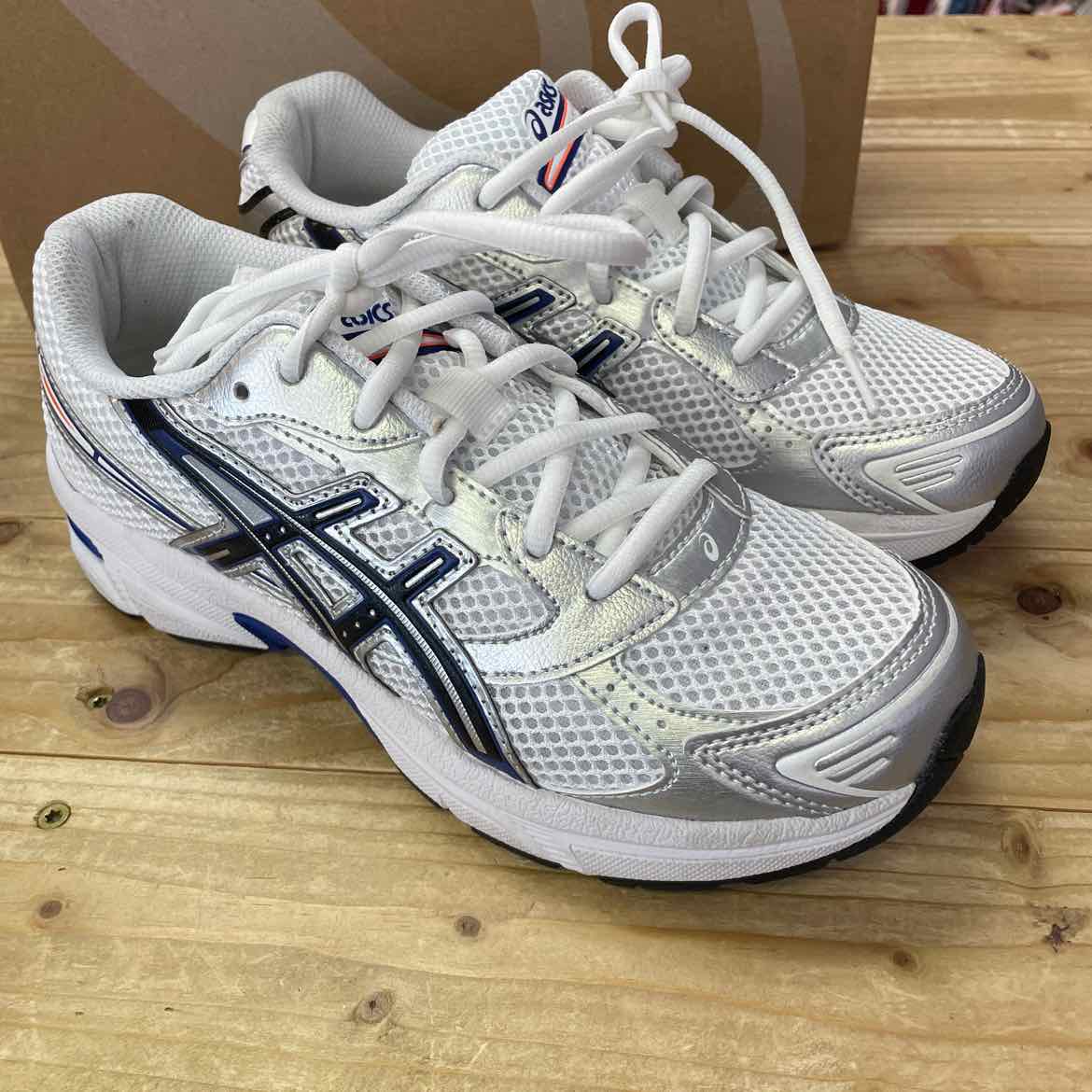 NEW! ASICS GEL-1130 WHITE/PRUSSION BLUE 5 BOYS