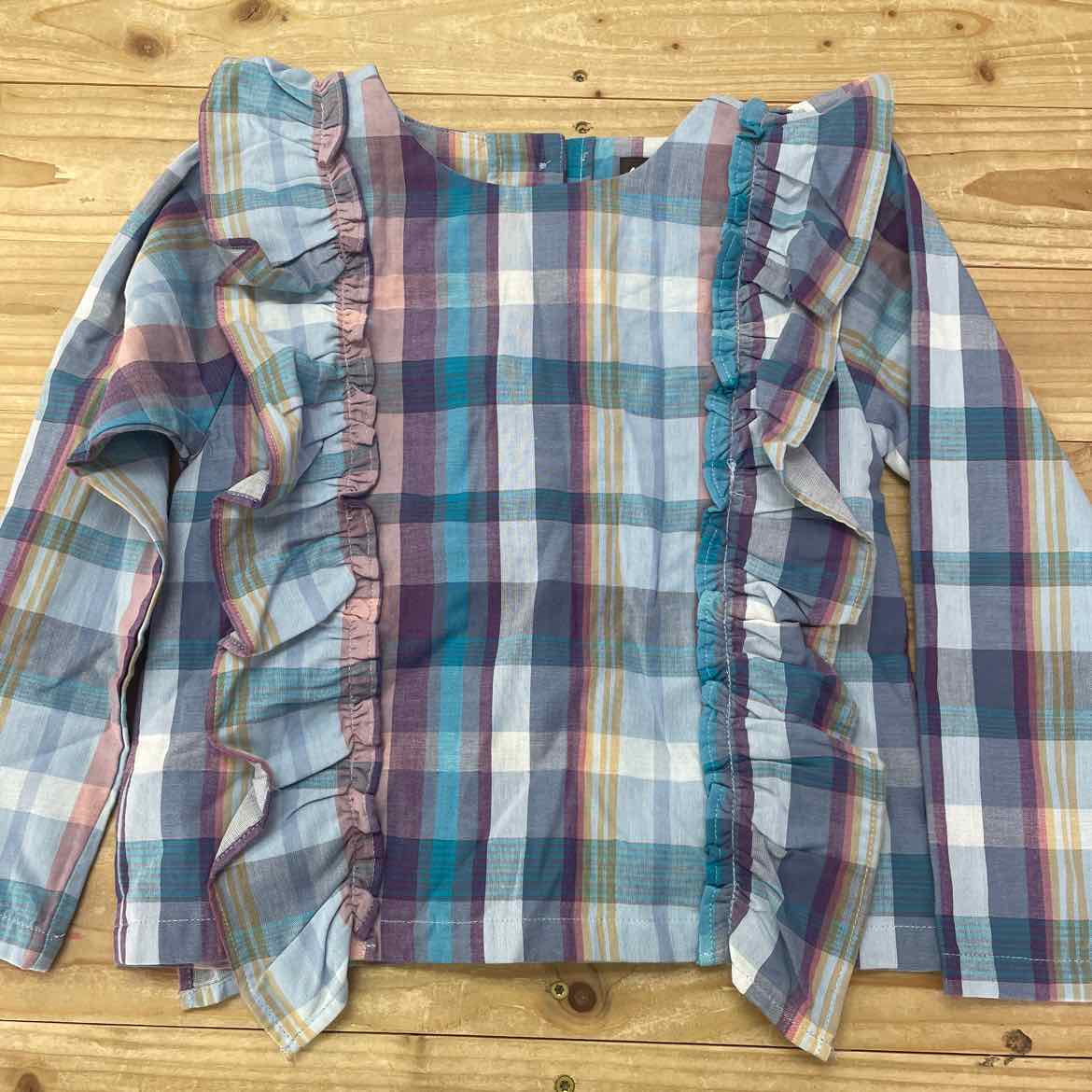 TEA PLAID RUFFLE SHIRT 6