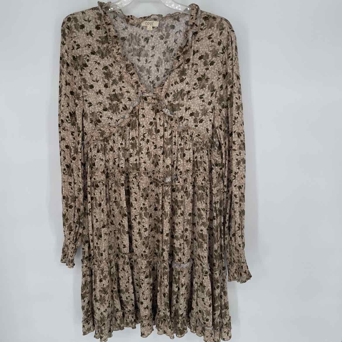 ODDI TAN/OLIVE DRESS M