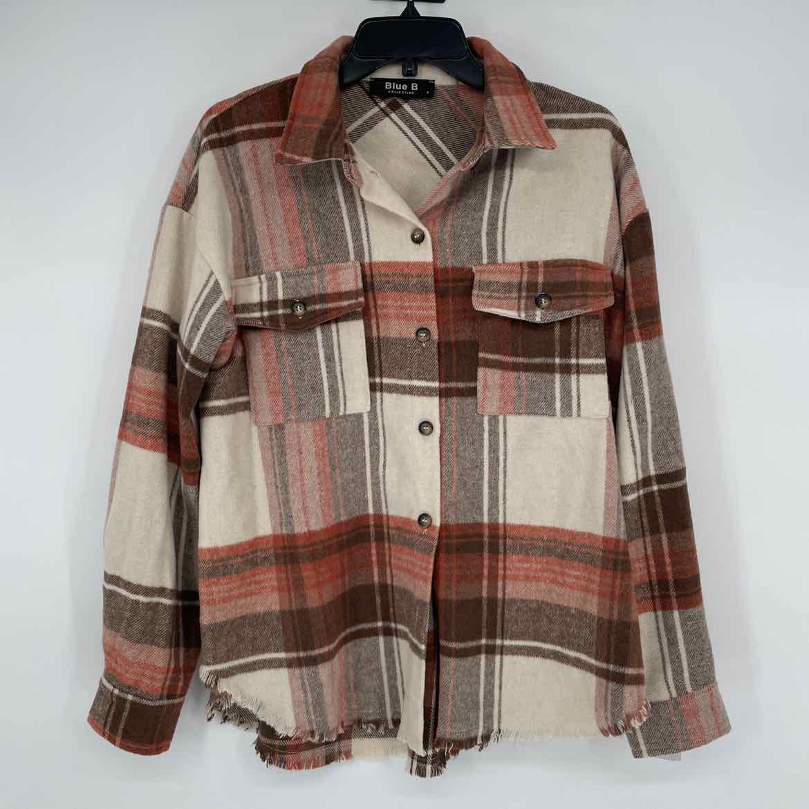 BLUE B PLAID SHACKET S