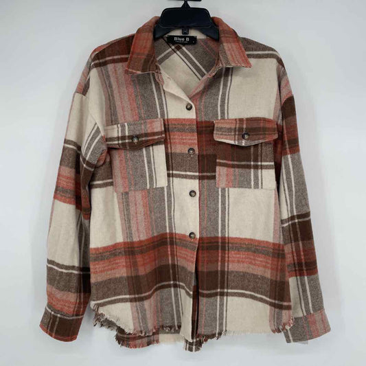 BLUE B PLAID SHACKET S