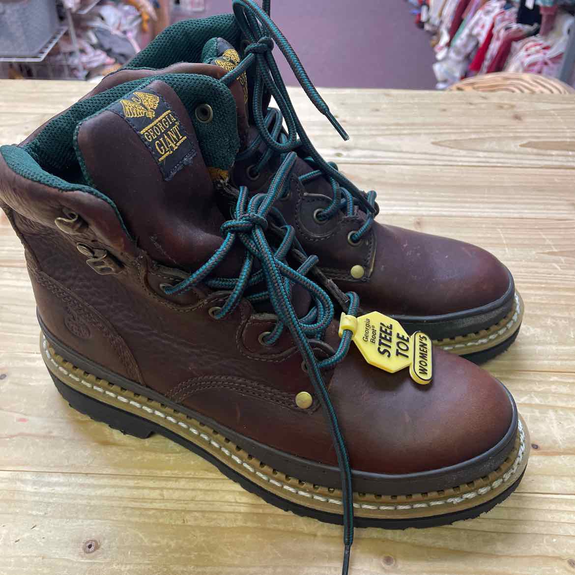 GEORGIA GIANT 6" STEEL TOE BOOTS 9.5 WOMENS
