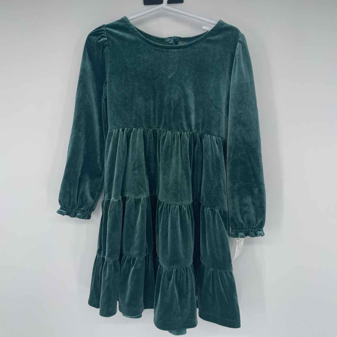 OLD NAVY GREEN VELVET DRESS 5T
