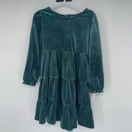 OLD NAVY GREEN VELVET DRESS 5T