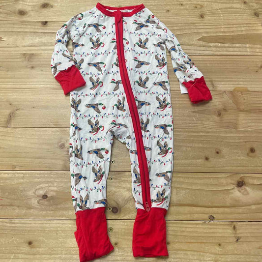 TIDAL TOTS CHRISTMAS DUCK BAMBOO PAJAMAS 3-6 MOS