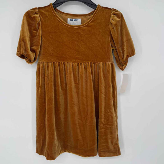 OLD NAVY MUSTARD VELVET DRESS 6/7